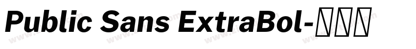 Public Sans ExtraBol字体转换